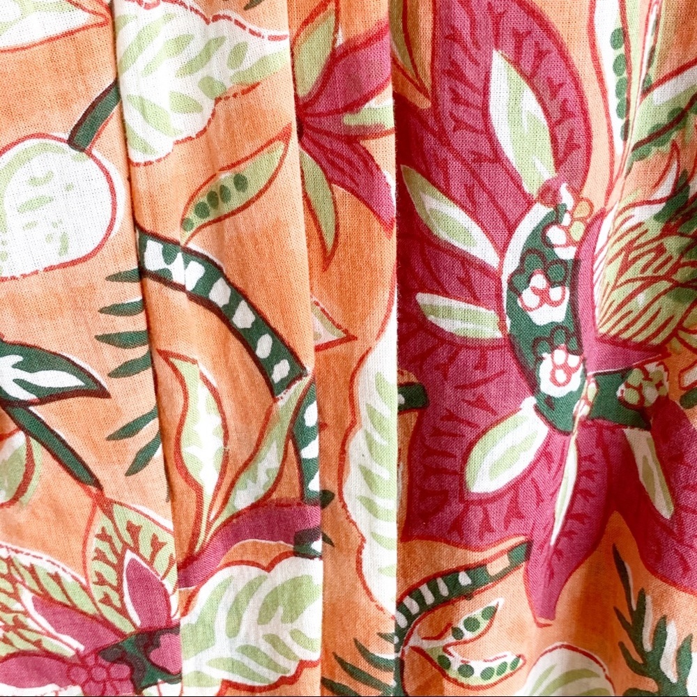 Antik Batik Kalao Floral Blouse Flowy Peasant Top - Picture 6 of 12